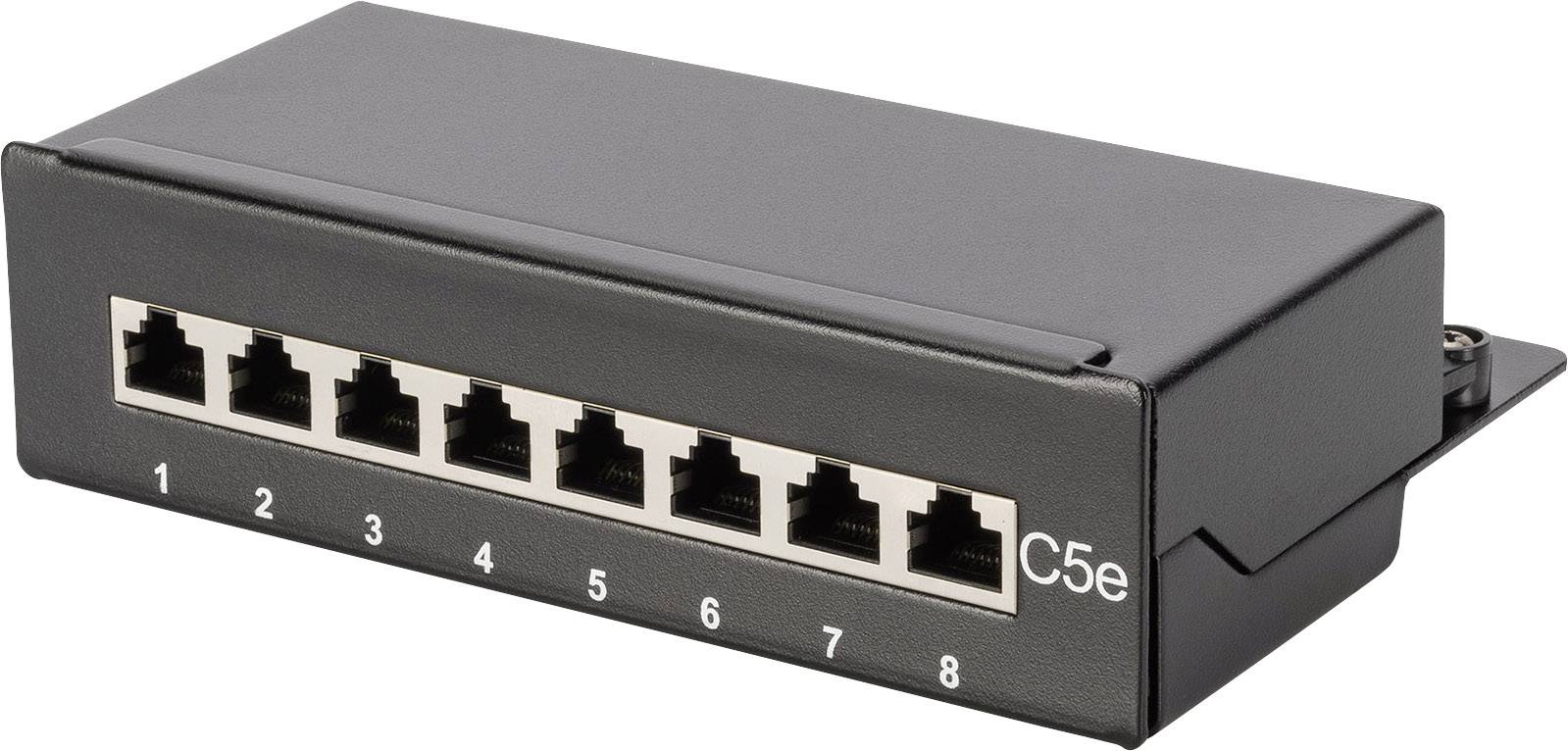 Digitus DN-10001 8 Port Netzwerk-Patchbox CAT 5e 1 HE Bestückt