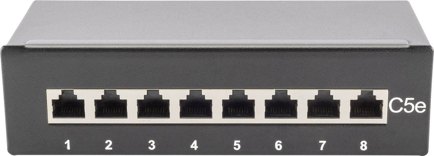 Digitus DN-10001 8 Port Netzwerk-Patchbox CAT 5e 1 HE Bestückt