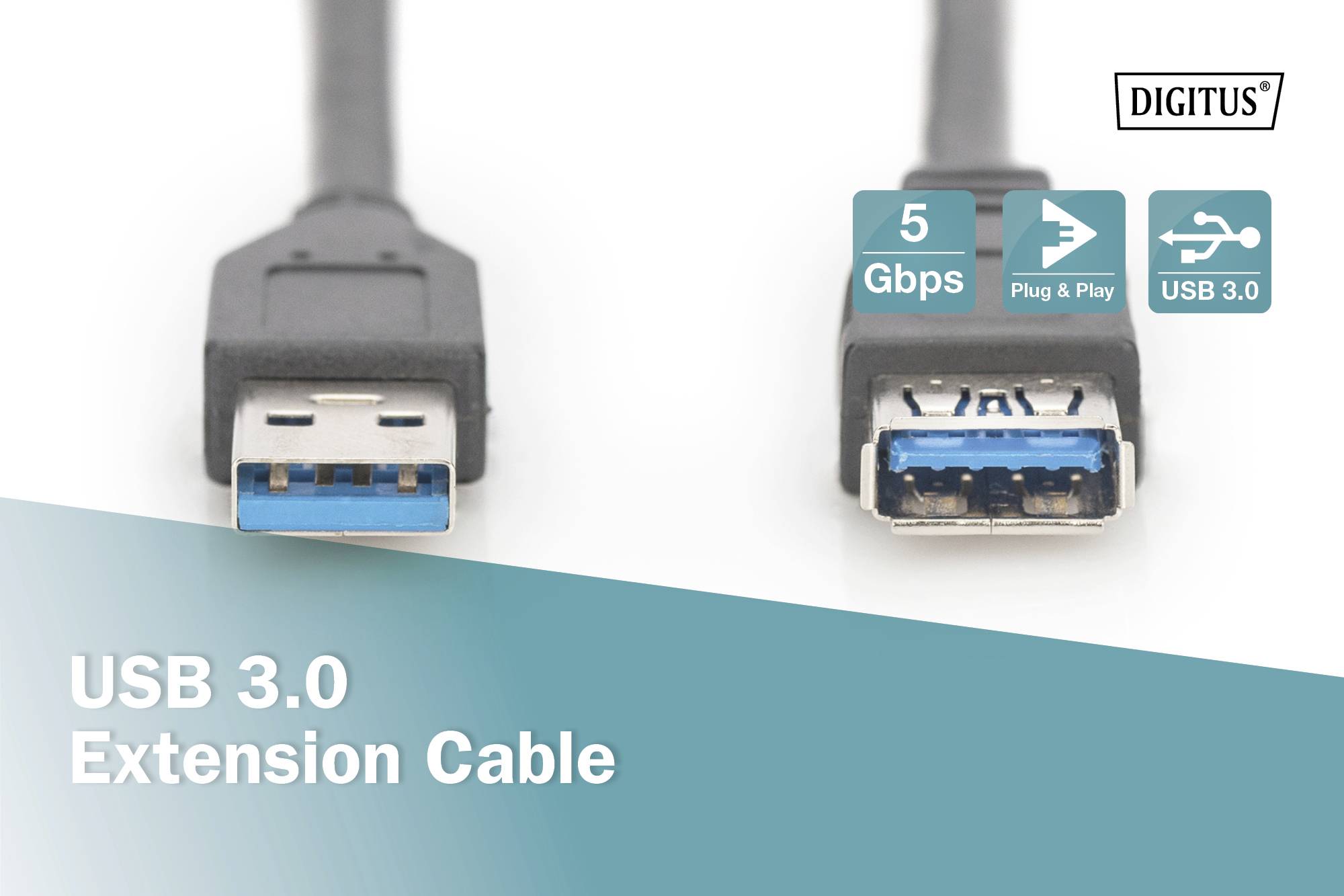 DIGITUS USB 3.0 Verlängerungskabel, 3,0 m (11006304)