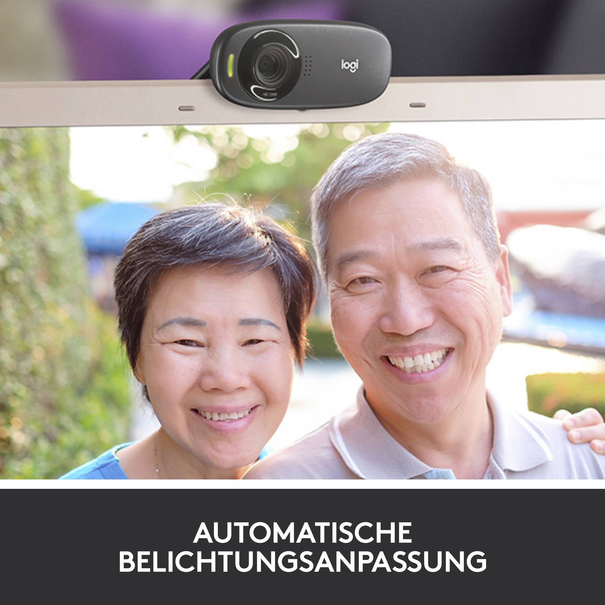 Logitech C310 HD-Webcam 1280 x 720 Pixel Standfuß, Klemm-Halterung