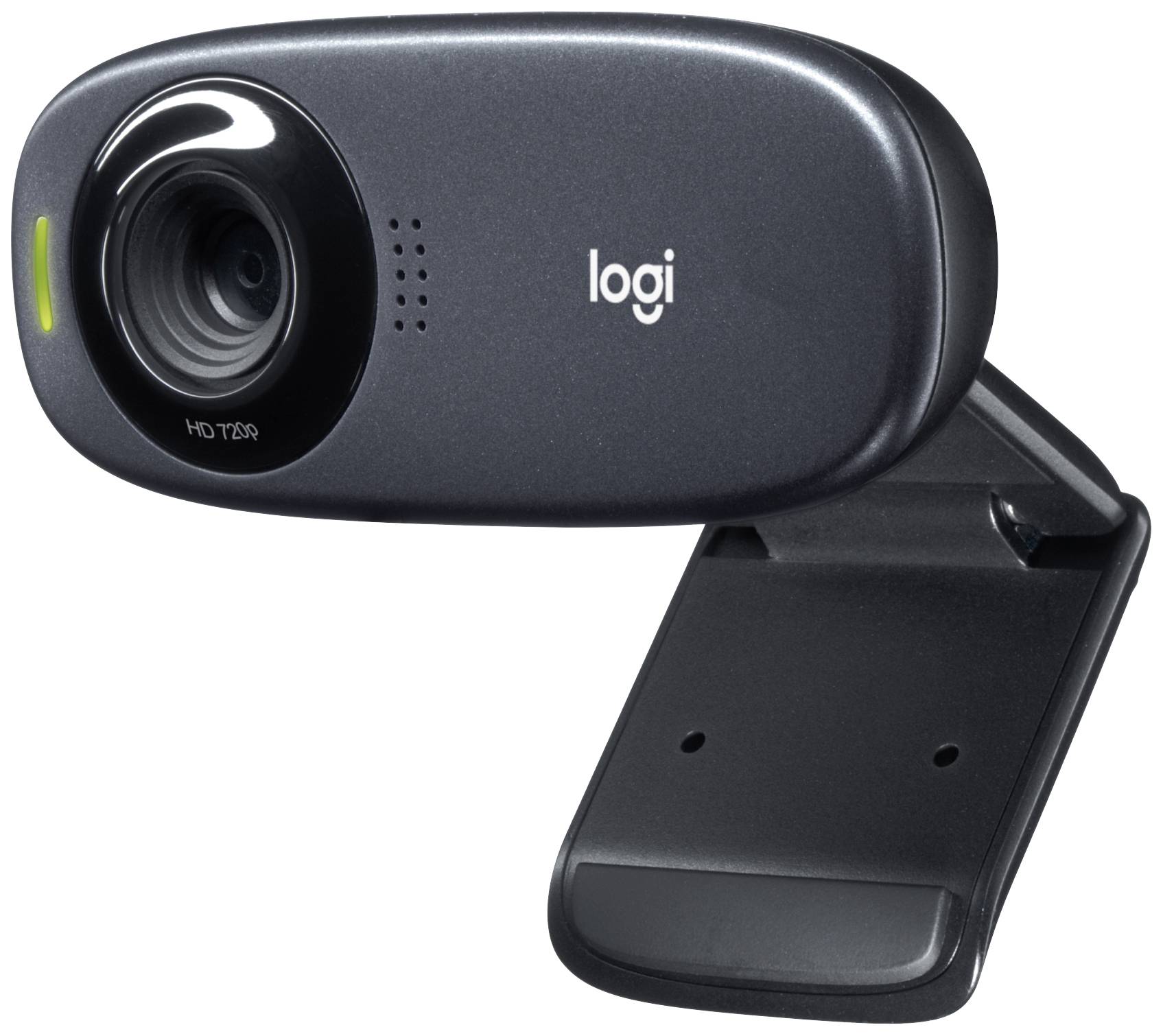 Logitech C310 HD-Webcam 1280 x 720 Pixel Standfuß, Klemm-Halterung