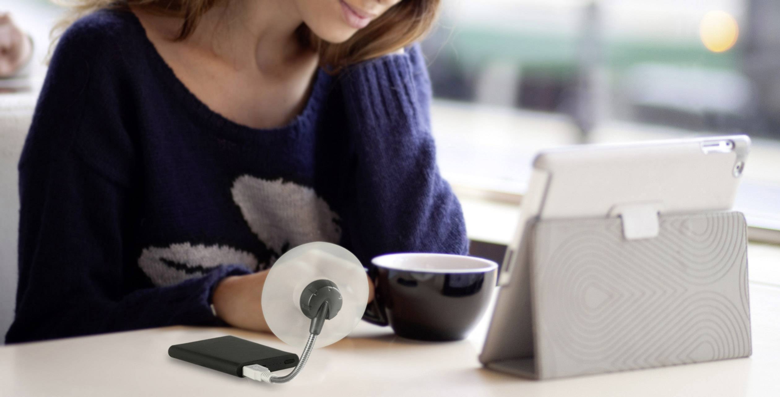 Arctic Breeze Mobile USB-Lüfter (B x H x T) 86 x 205 x 22mm