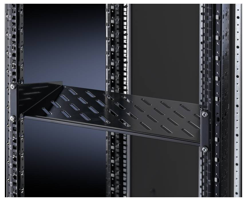 Rittal 5501.615 19 Zoll Netzwerkschrank-Geräteboden 2 HE Festeinbau Geeignet für Schranktiefe: ab 300 mm Schwarz