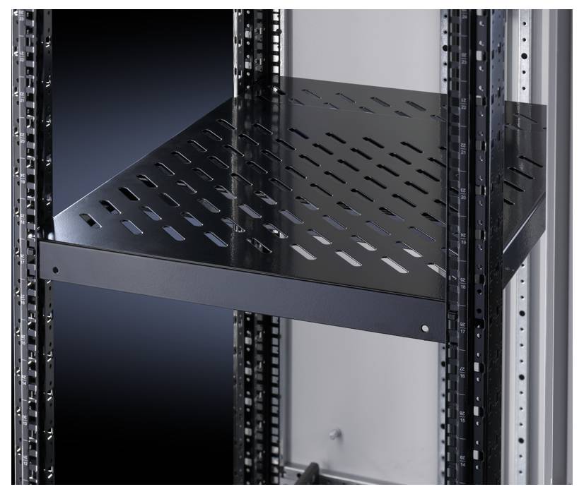 Rittal 5501.705 19 Zoll Netzwerkschrank-Geräteboden 1 HE variable Befestigungsschienen Geeignet für Schranktiefe: ab 1000 mm Schwarz