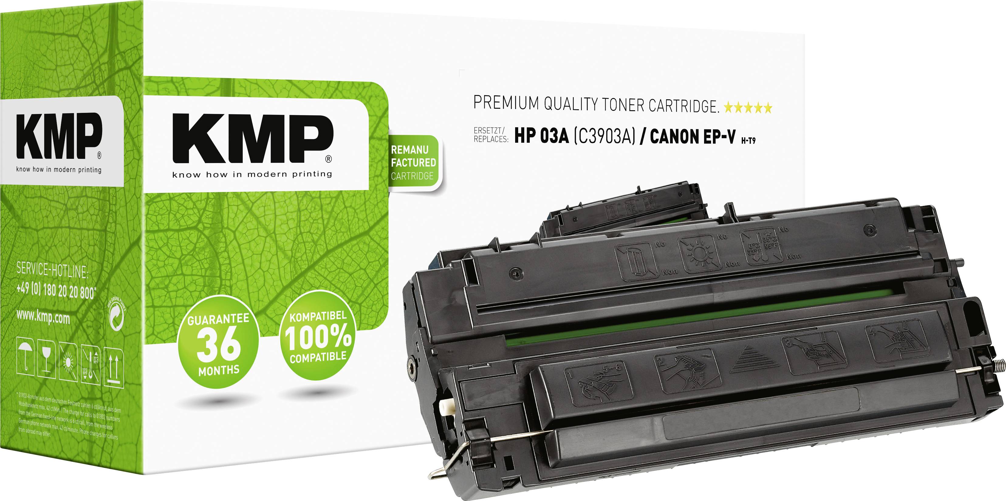 KMP Toner ersetzt HP 03A, C3903A Kompatibel Schwarz 4000 Seiten H-T9 0866,0000