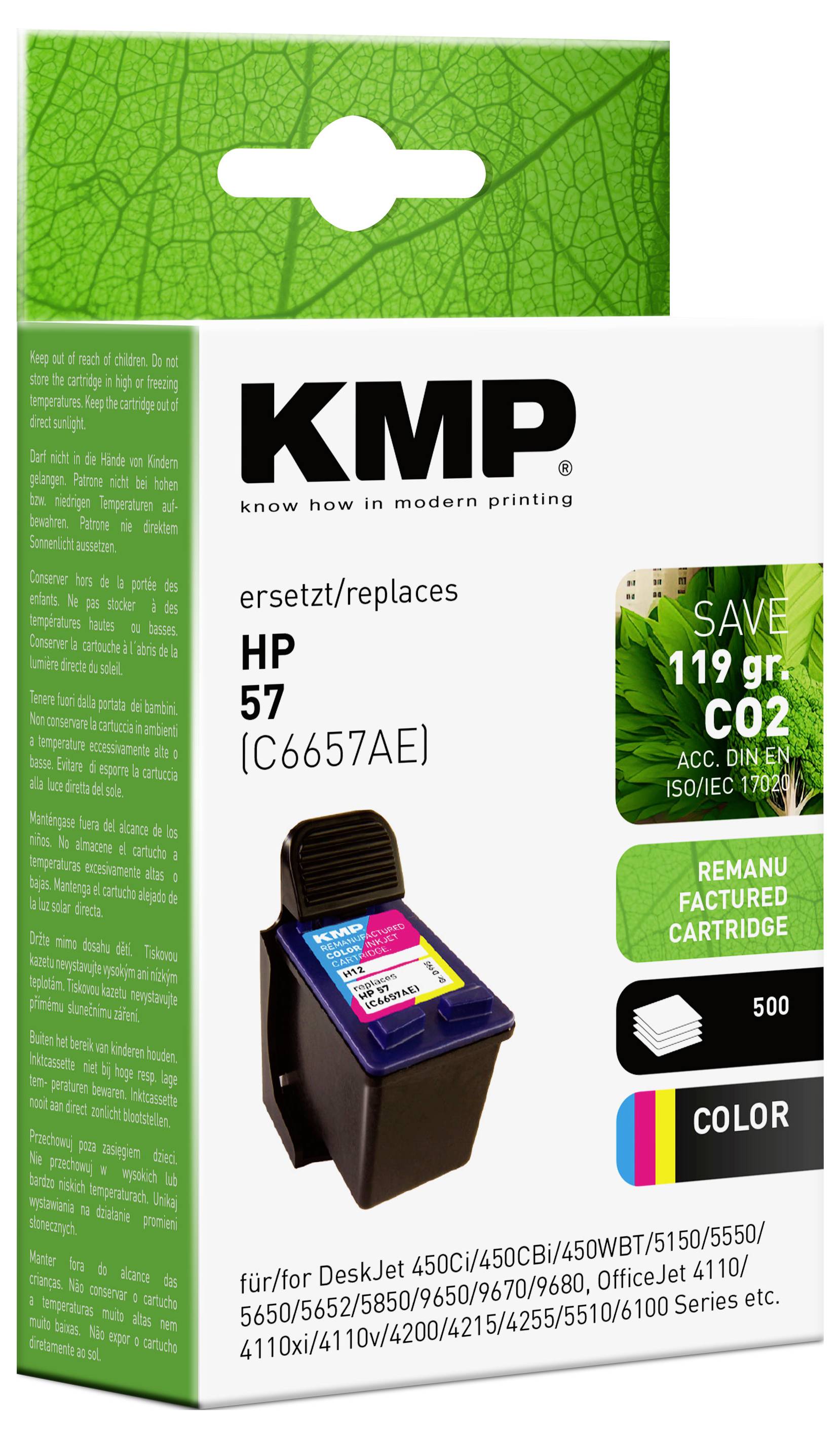 KMP Druckerpatrone ersetzt HP 57, C6657AE Kompatibel Cyan, Magenta, Gelb H12 0995,4570