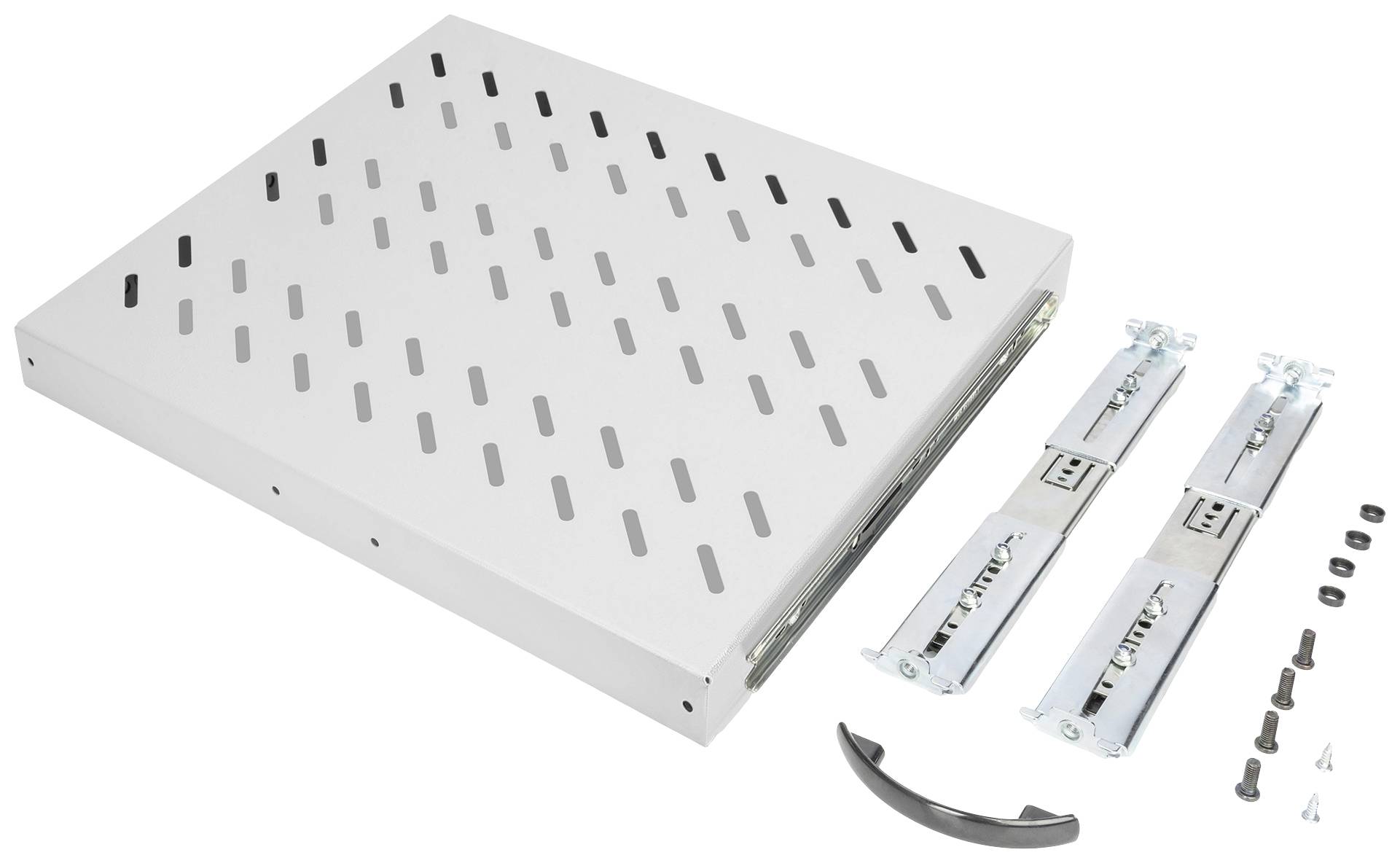 Digitus DN-19 TRAY-2-600 19 Zoll Netzwerkschrank-Geräteboden 1 HE Ausziehbar Geeignet für Schranktiefe: 600mm Grau