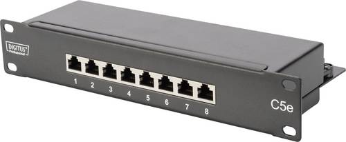 Digitus DN-91508S 8 Port Netzwerk-Patchpanel CAT 5e 1 HE