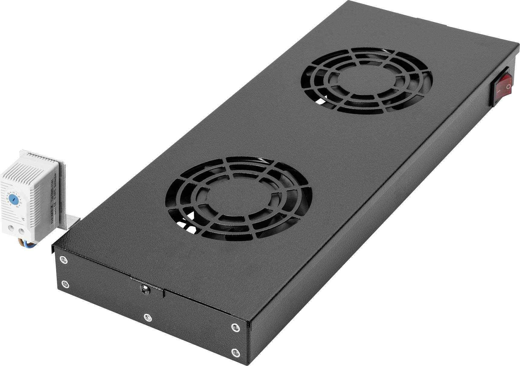 Digitus DN-19 FAN-2-HO-SW 19 Zoll 2 x Netzwerkschrank-Lüfter 1 HE Schwarz