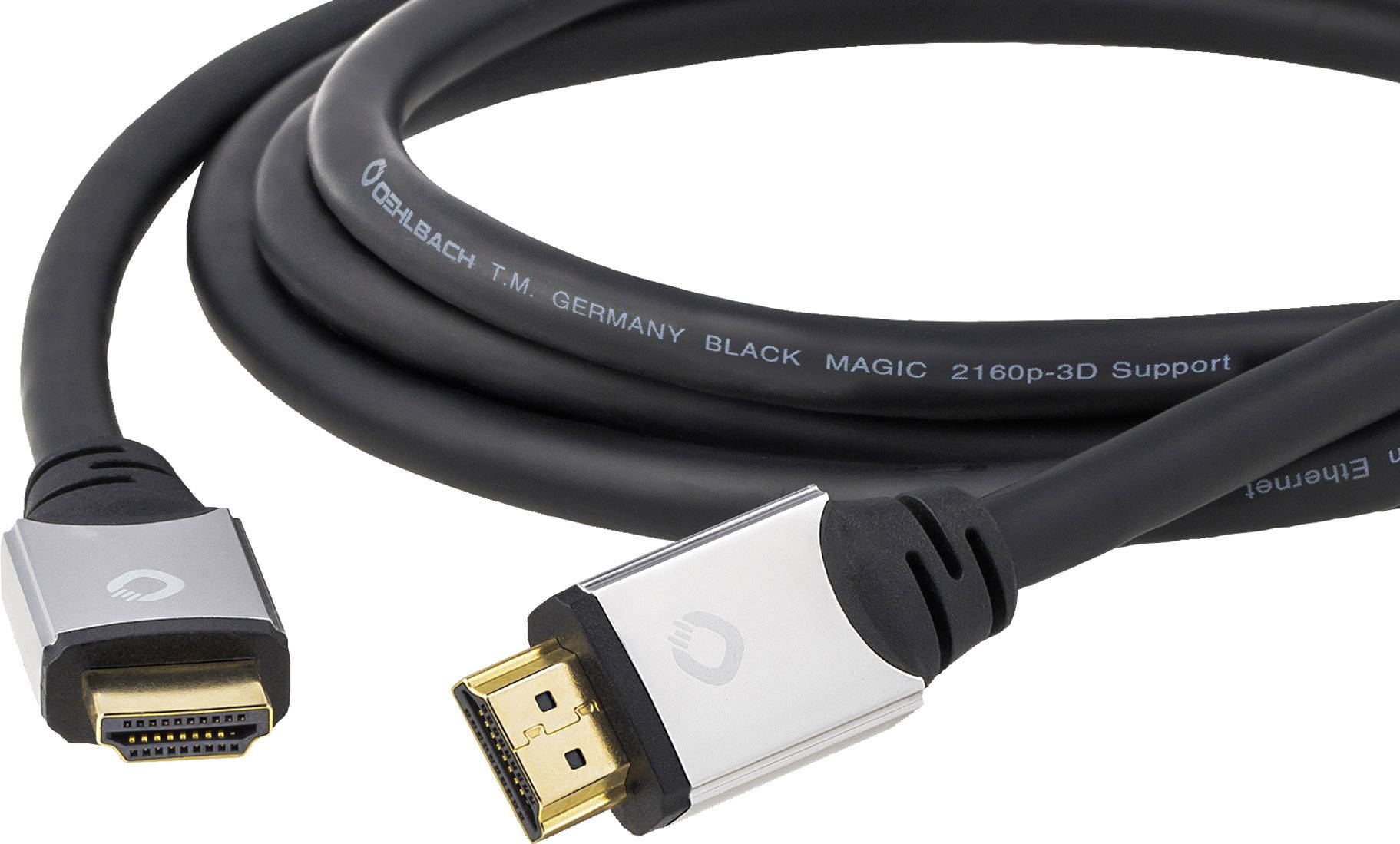 Oehlbach HDMI Anschlusskabel HDMI-A Stecker, HDMI-A Stecker 1.70 m Schwarz 92453 Audio Return Chann