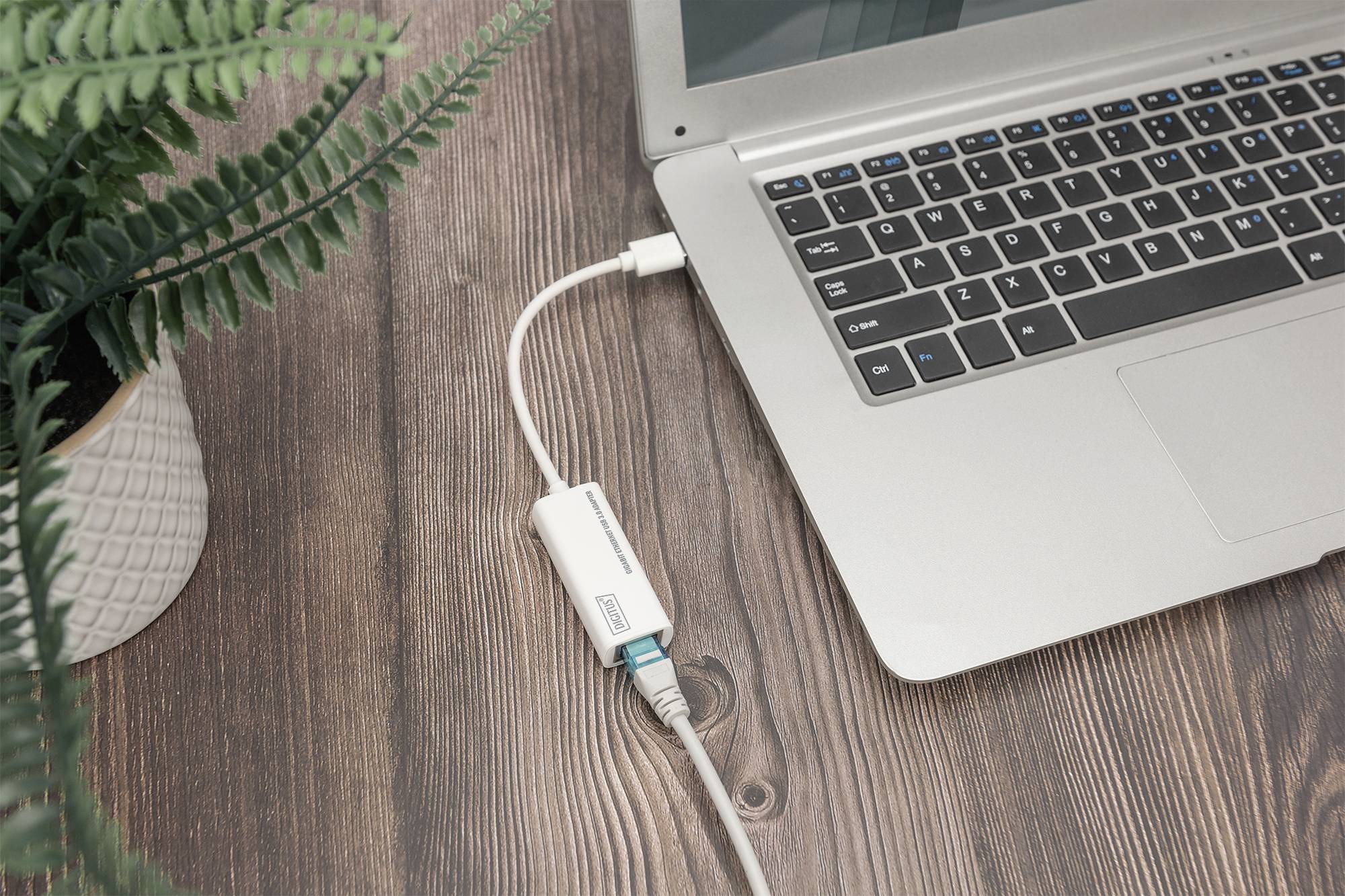 Digitus Netzwerk, USB 3.2 Gen 1 (USB 3.0) Adapter [1x USB 3.0 Stecker A - 1x RJ45] DN-3023 20.00 cm