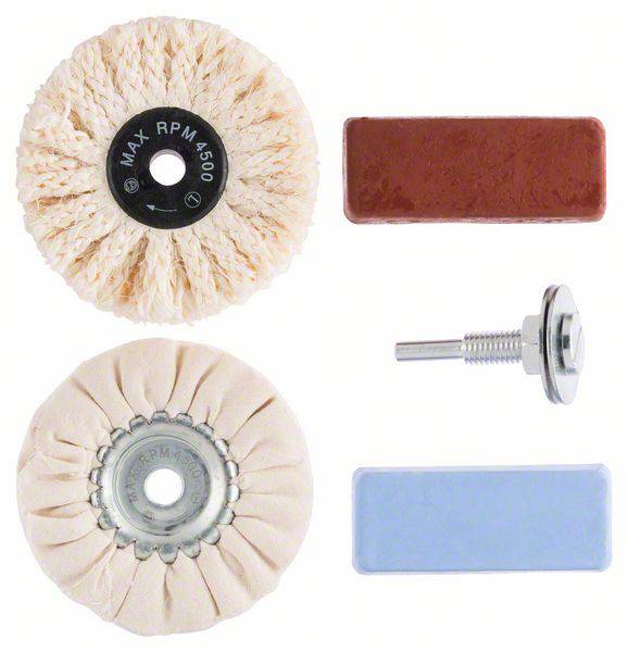 Bosch Accessories 2609256556 Profi-Polier-Set, 5-teilig, für Bohrmaschinen 1 Set