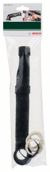 Verpacktes Ersatzteilset für Bosch Hochdruckreiniger, enthält schwarzes Schlauchstück und Dichtungsringe.