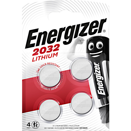 Pile bouton CR 2032 lithium Energizer 240 mAh 3 V 4 pc(s)