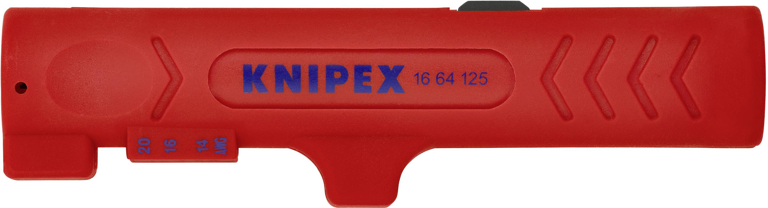 Knipex 16 64 125 SB Kabelentmanteler Geeignet für Flachkabel, Rundkabel, Feuchtraumkabel 4 bis 13mm 0.8 bis 2.5mm²