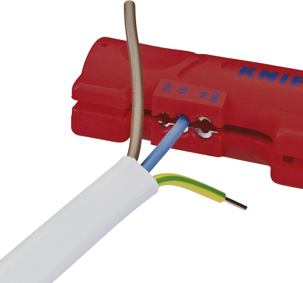 Knipex 16 64 125 SB Kabelentmanteler Geeignet für Flachkabel, Rundkabel, Feuchtraumkabel 4 bis 13 mm 0.8 bis 2.5 mm²