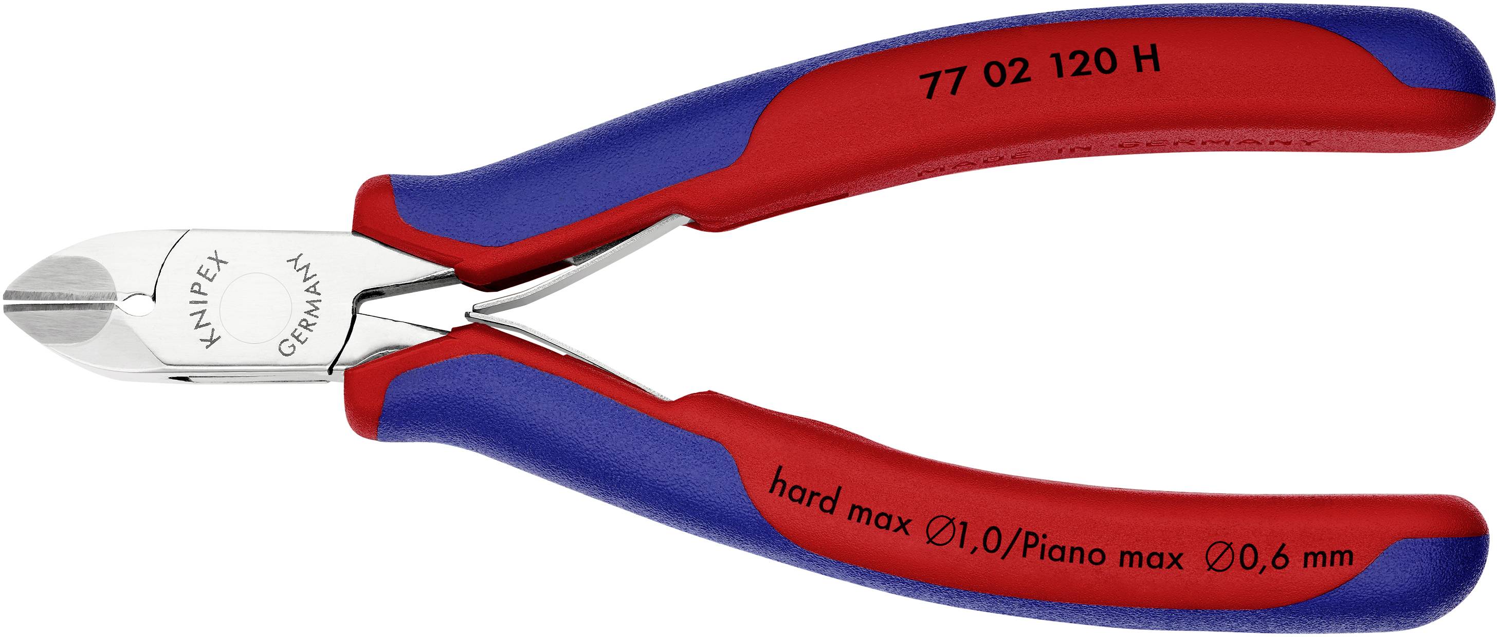 Knipex 77 02 120 H Elektronik- u. Feinmechanik Seitenschneider mit Facette 120 mm