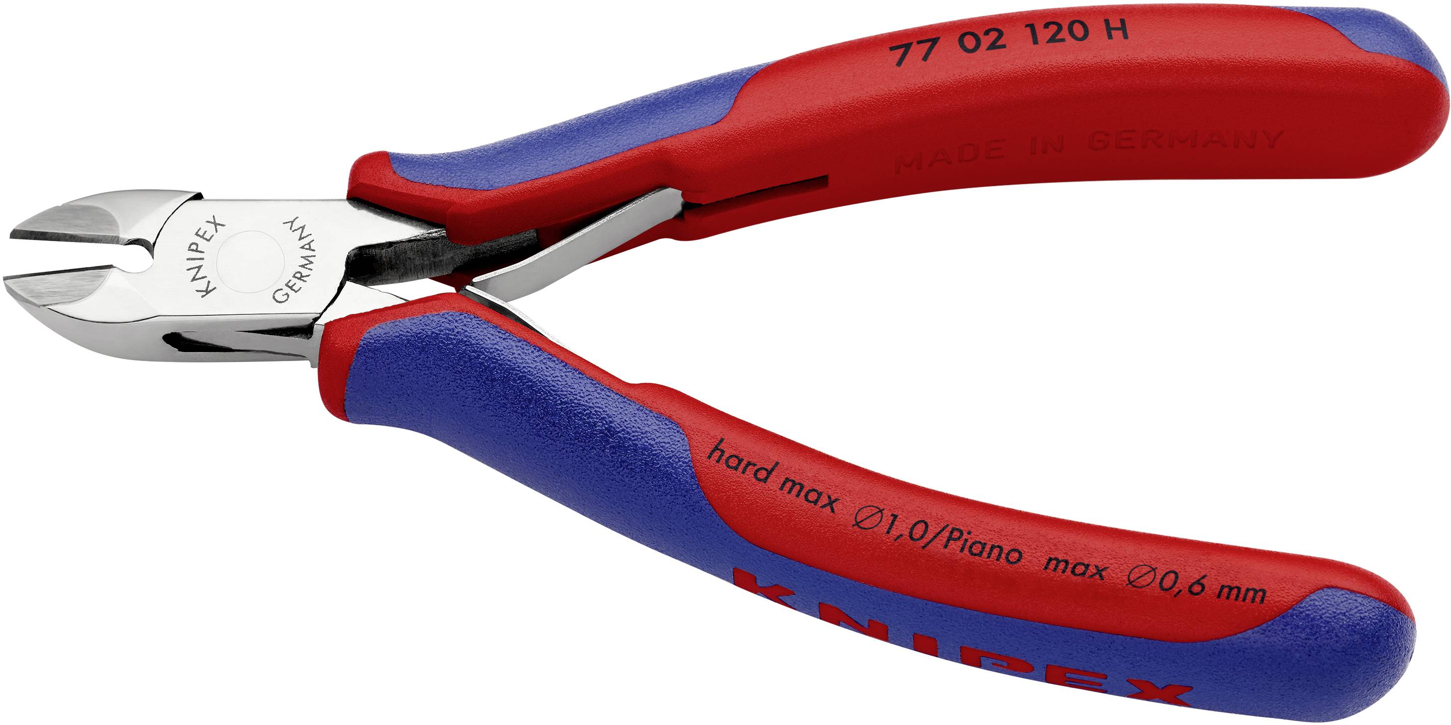 Knipex 77 02 120 H Elektronik- u. Feinmechanik Seitenschneider mit Facette 120mm