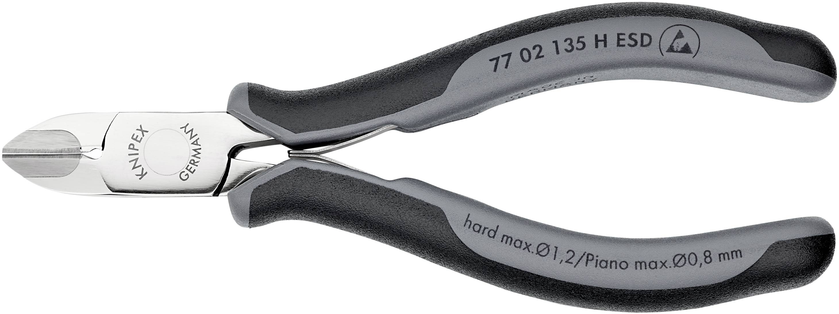 Knipex 77 02 135 H ESD ESD Seitenschneider mit Facette 135 mm