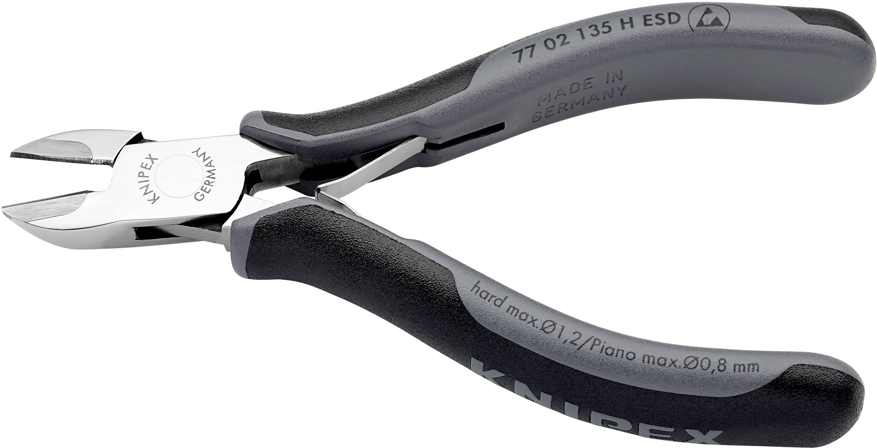 Knipex 77 02 135 H ESD ESD Seitenschneider mit Facette 135 mm