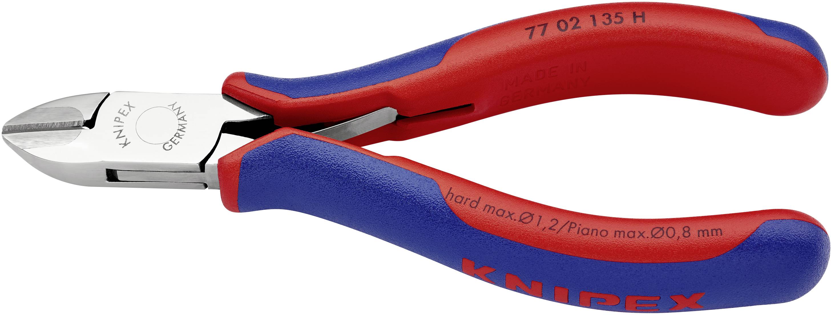 Knipex 77 02 135 H Elektronik- u. Feinmechanik Seitenschneider mit Facette 135 mm