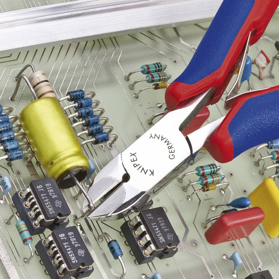 Knipex 77 02 135 H Elektronik- u. Feinmechanik Seitenschneider mit Facette 135 mm