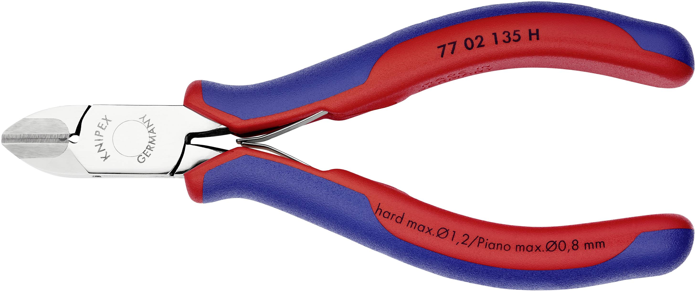 Knipex 77 02 135 H Elektronik- u. Feinmechanik Seitenschneider mit Facette 135 mm