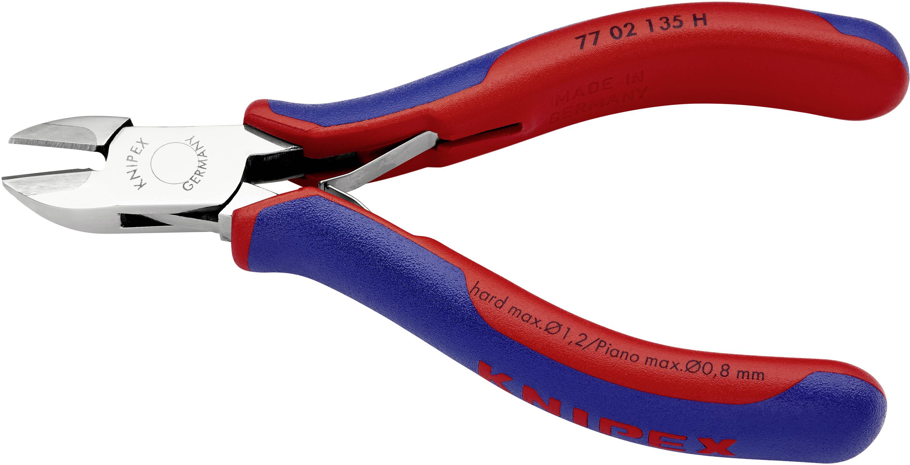 Knipex 77 02 135 H Elektronik- u. Feinmechanik Seitenschneider mit Facette 135 mm