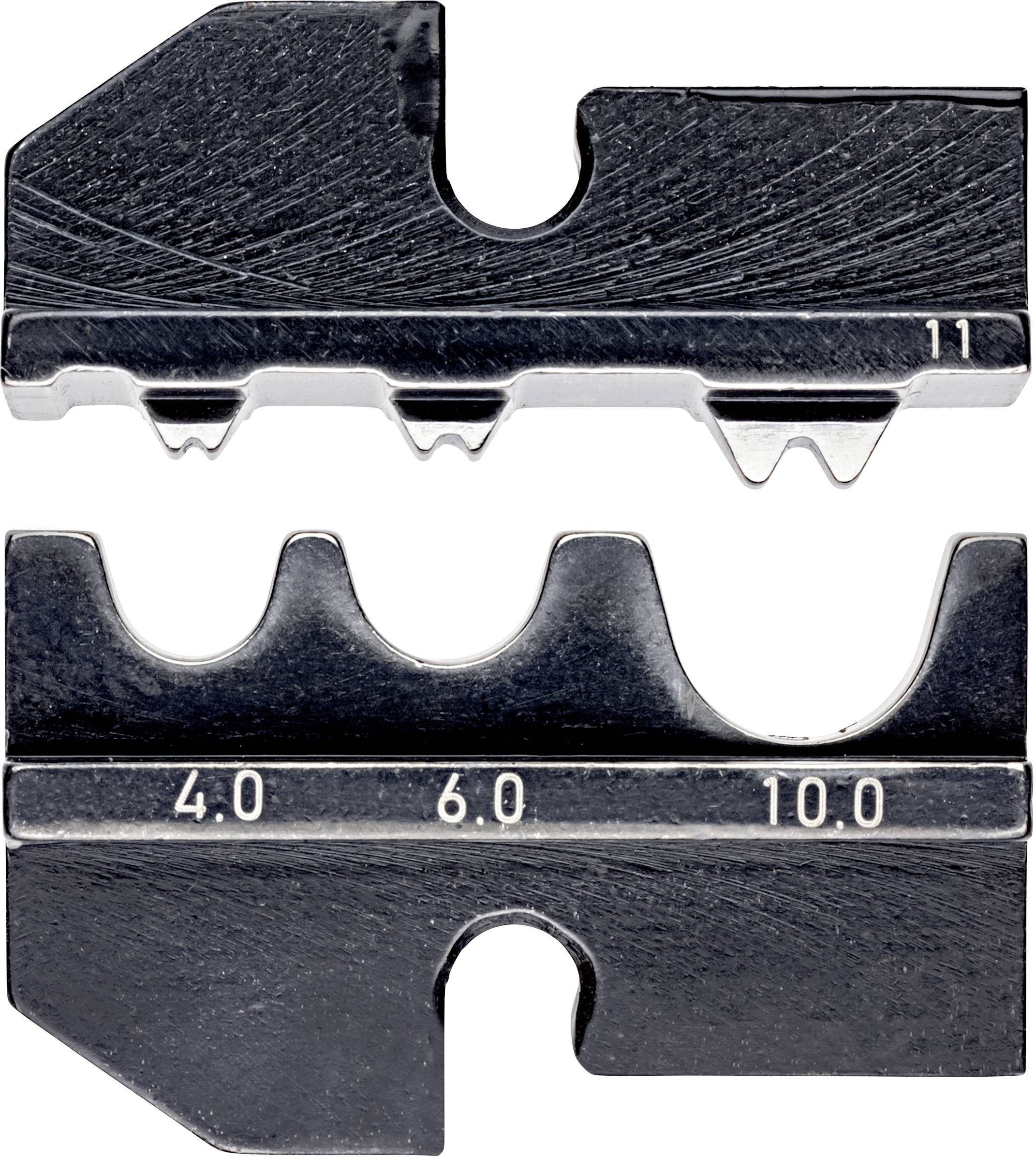 Knipex 97 49 11 Crimpeinsatz Unisolierte Quetschkabelschuhe, Unisolierte Quetschverbinder, Unisolierte Stoßverbinder, Unisolierte