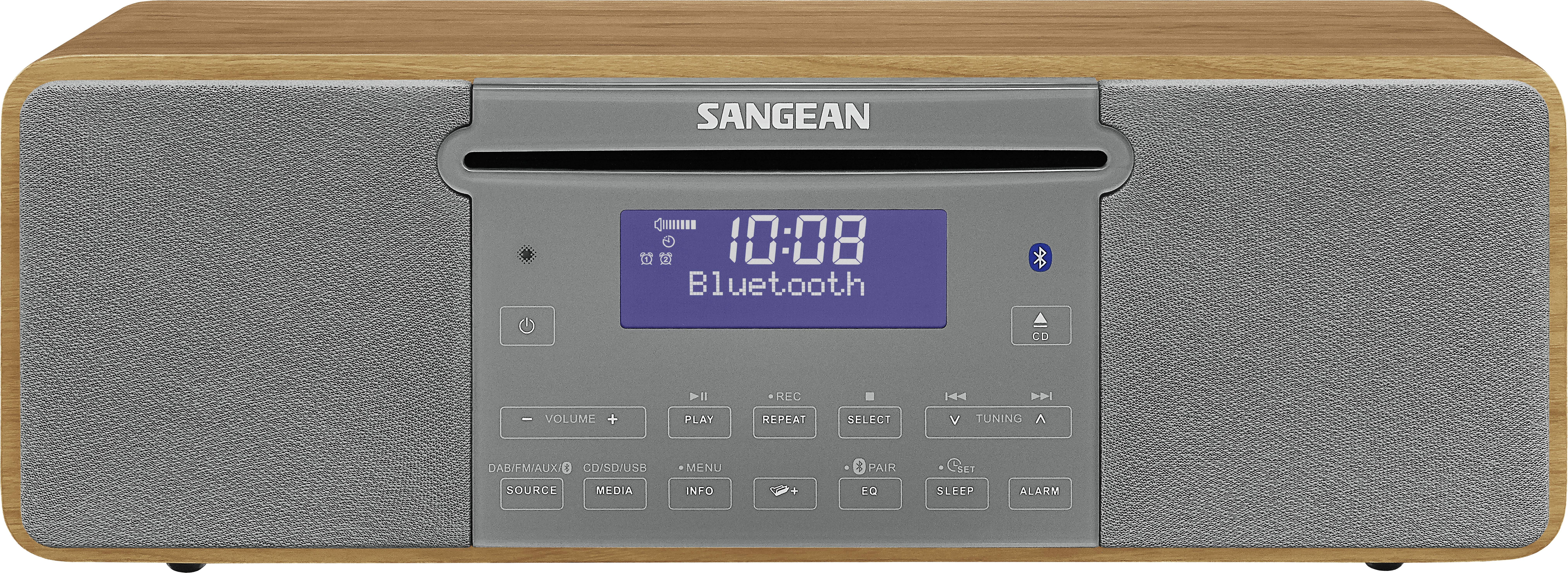 Sangean DDR-47 BT Tischradio DAB+, UKW AUX, CD, SD, USB Holz