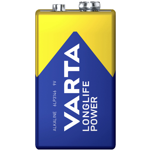 Varta LONGLIFE Power 9V Bli 2 9V Block-Batterie Alkali-Mangan 580 mAh 9V 2St.