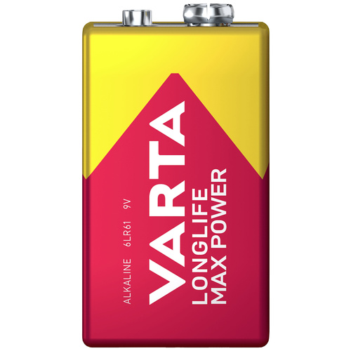 Varta LONGLIFE Max Power 9V Bli 1 9V Block-Batterie Alkali-Mangan 640 mAh 9V 1St.