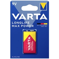 Varta LONGLIFE Max Power 9V Bli 1 9 V Block-Batterie Alkali-Mangan 640 mAh 9 V 1 St. Varta LONGLIFE Max Power 9V Bli 1 9 V Block-Batterie Alkali-Mangan 640 mAh 9 V 1 St.
