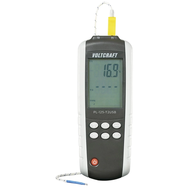 VOLTCRAFT PL-125-T2 Temperatur-Messgerät -200 - +1372°C Fühler-Typ K, J VOLTCRAFT PL-125-T2 Temperatur-Messgerät -200 - +1372°C Fühler-Typ K, J