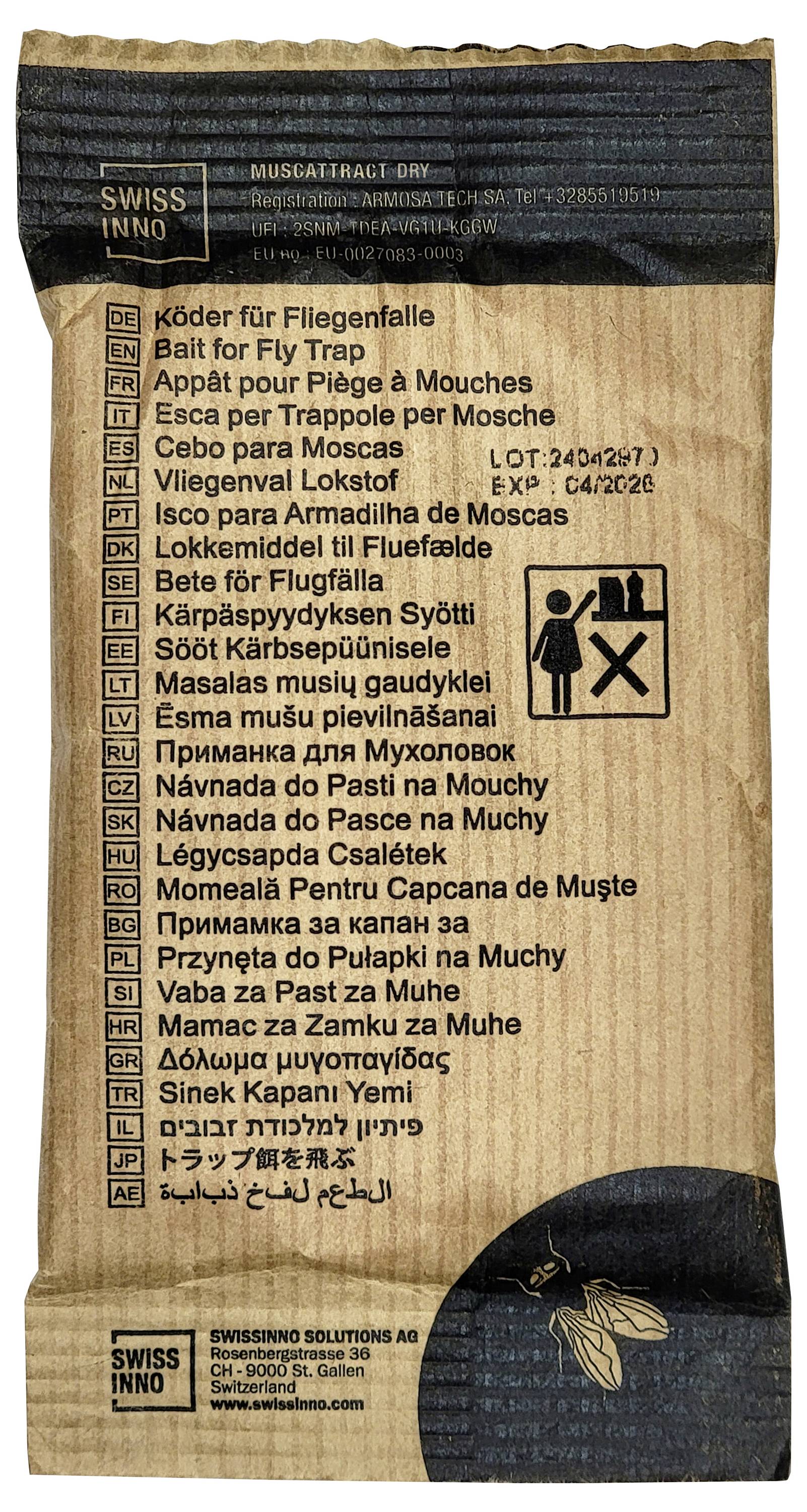 Swissinno 1 380 001KN Köder Natural Control Ersatzköder Passend für Marke (Tiervertreiber) Swissinno Fliegenfalle Natural Control