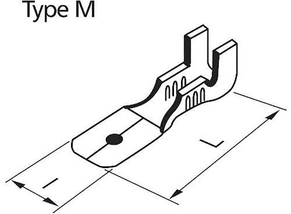 LAPP Flachstecker Steckbreite: 2.8 mm Steckdicke: 0.8 mm 180 ° Unisoliert Metall 100 St.