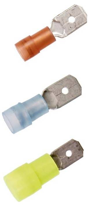 LAPP 63101080 Flachsteckhülse Steckbreite: 6.3mm Steckdicke: 0.8mm 180° Teilisoliert Blau 100St.