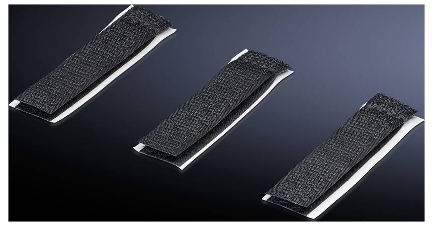 Rittal 7111.350 Klett-Kabelmanager zum Aufkleben Haft- und Flauschteil (L x B) 70 mm x 16 mm Schwar