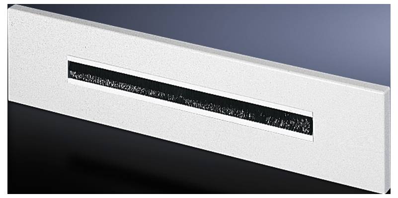 Rittal DK 7705.035 Kabeldurchführungsplatte mit Bürsteneinsatz Stahlblech Lichtgrau (RAL 7035) 1St.