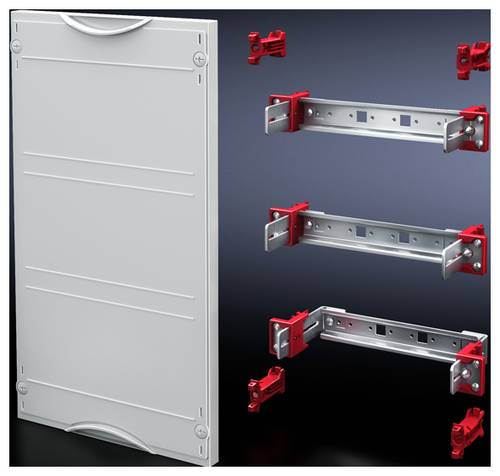 Rittal SV 9666.190 Geräteschienen-Modul Stahlblech Lichtgrau (RAL 7035) (B x H) 250 mm x 600 mm 1 S