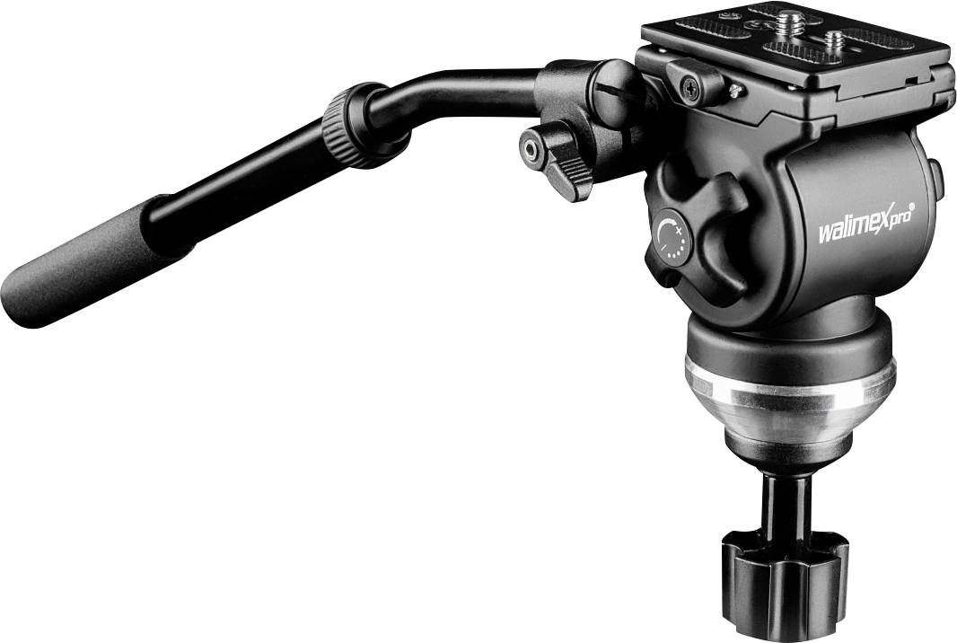 Walimex Pro EI-717 Dreibeinstativ 1/4 Zoll, 3/8 Zoll Arbeitshöhe=64 - 133cm Schwarz inkl. Tasche