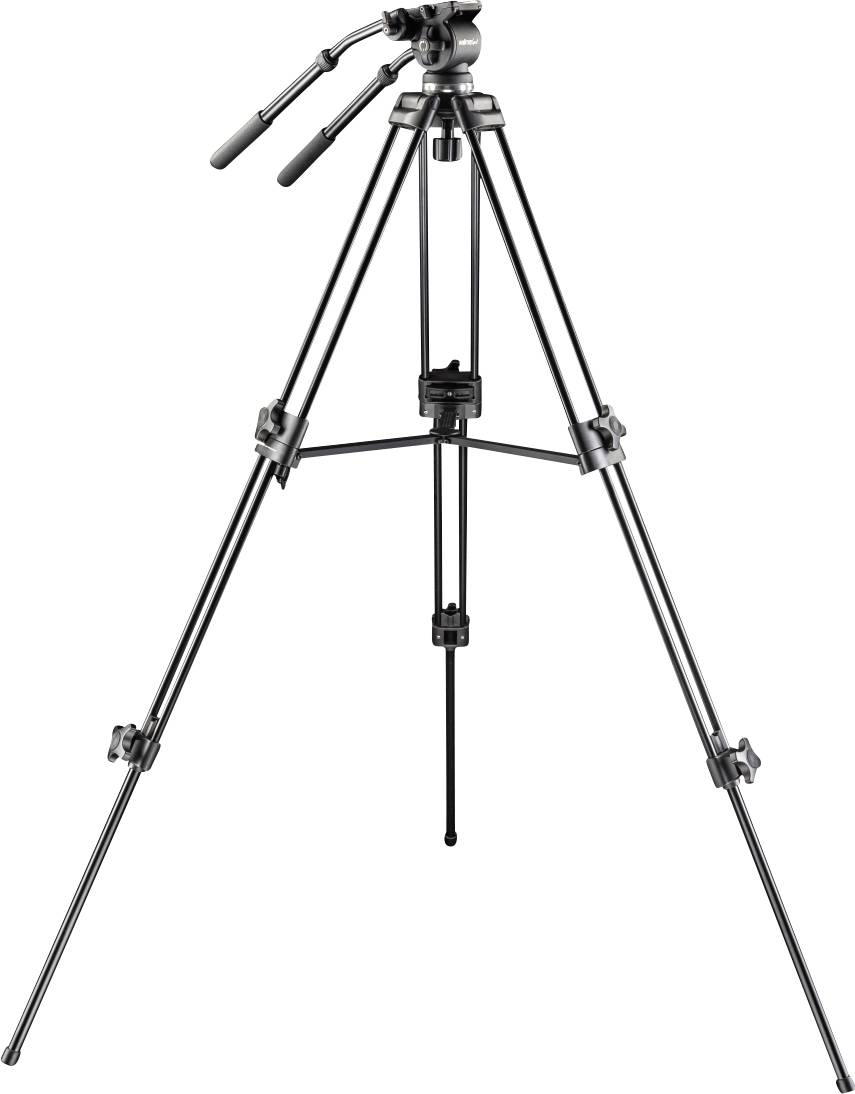 Walimex Pro EI-717 Dreibeinstativ 1/4 Zoll, 3/8 Zoll Arbeitshöhe=64 - 133cm Schwarz inkl. Tasche
