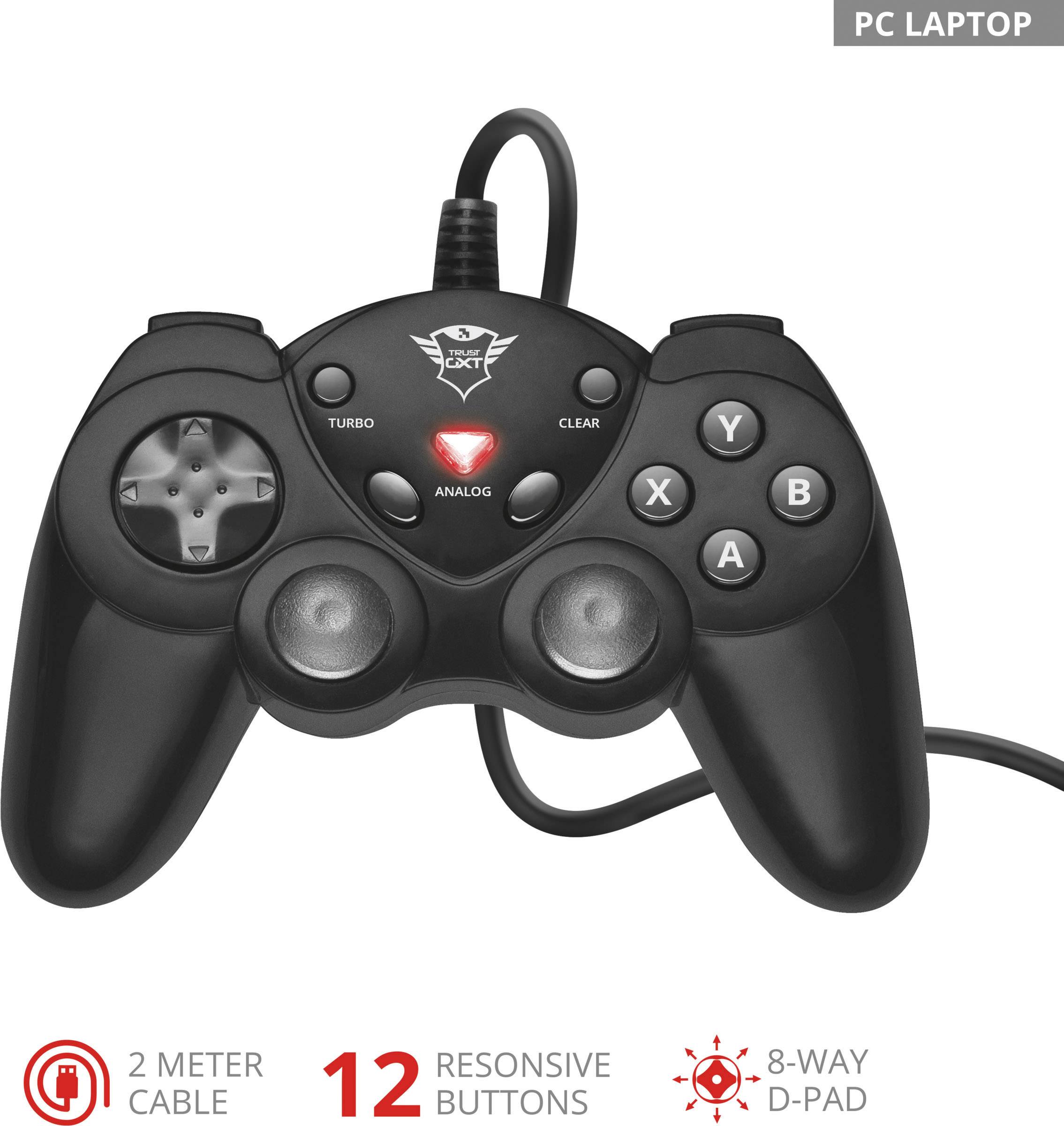 Trust GXT 24 Compact Gamepad Gamepad PC Schwarz