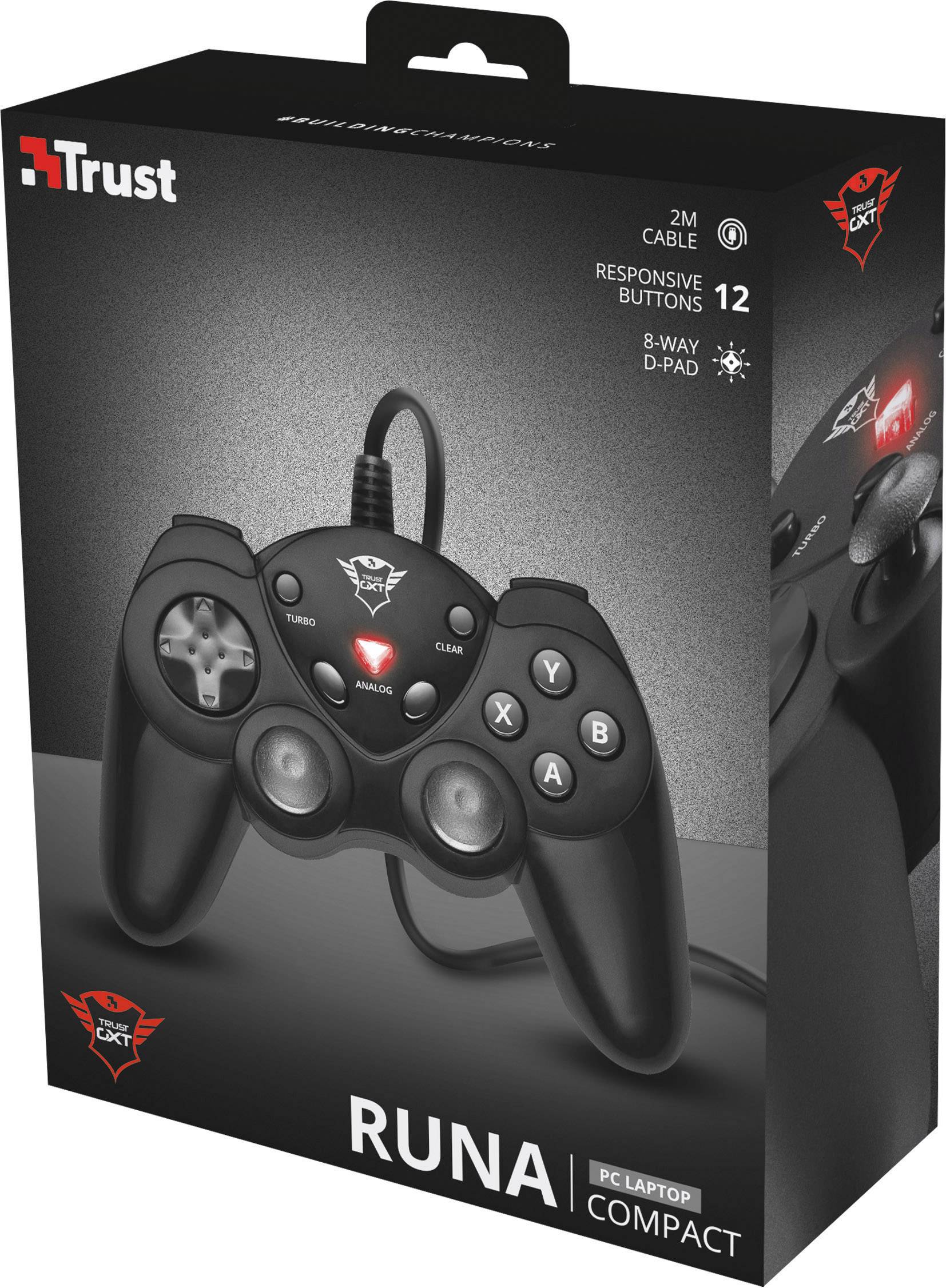 Trust GXT 24 Compact Gamepad Gamepad PC Schwarz