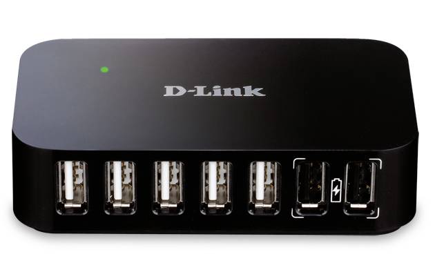 D-Link DUB-H7/E 5+2 Port USB 2.0-Hub mit Schnellladeport Schwarz