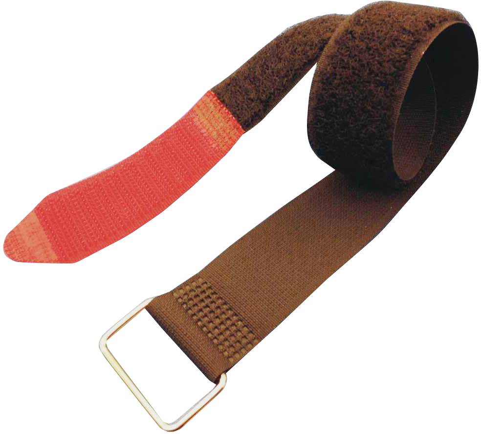FASTECH® F101-50-0630M Klettband mit Gurt Haft- und Flauschteil (L x B) 630 mm x 50 mm Schwarz, Rot 1 St.