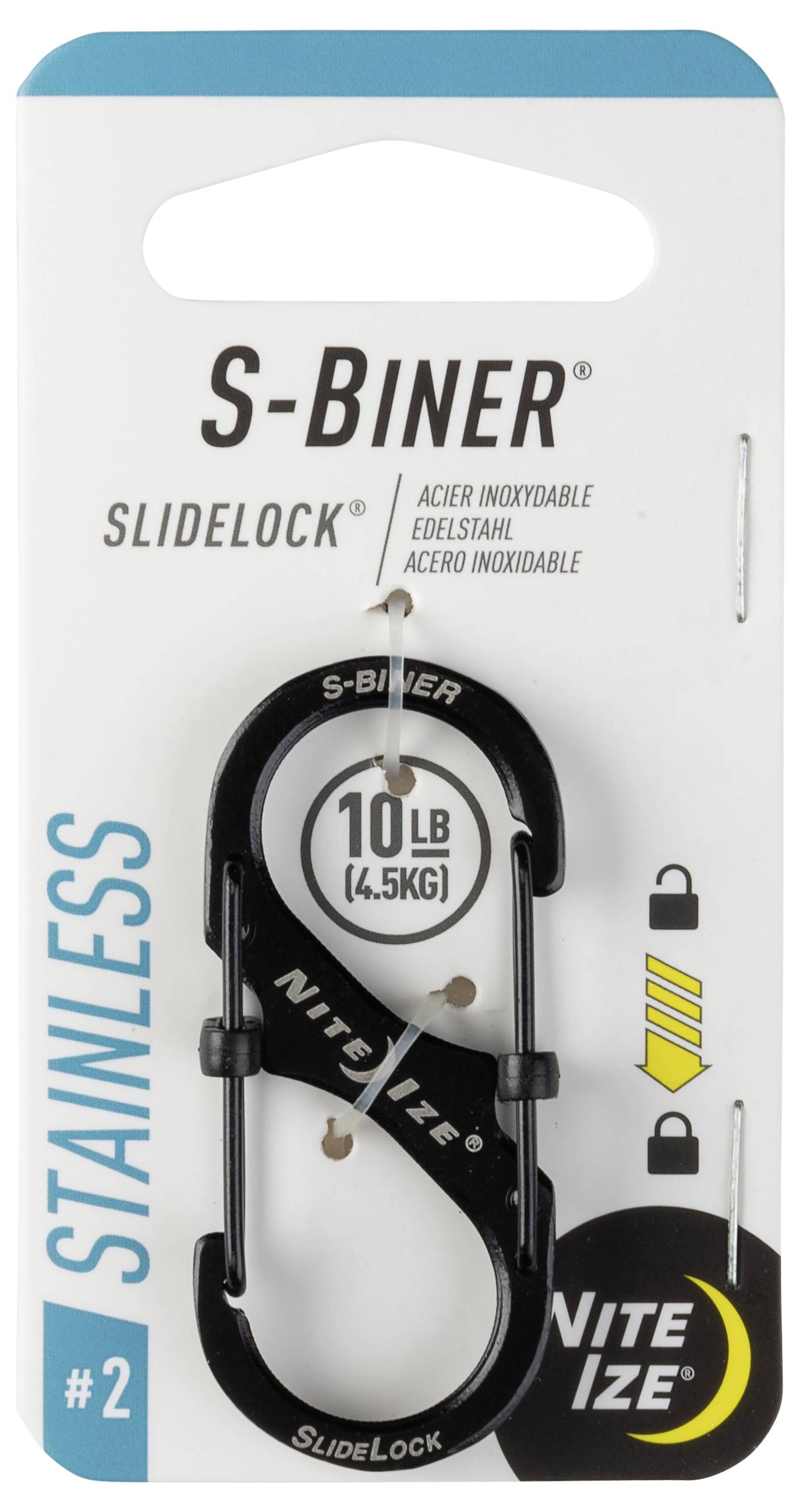 NITE Ize NI-LSB2-01-R3 Karabiner SideLock S-Biner 2 50 mm x 22 mm x 8 mm 1 St.