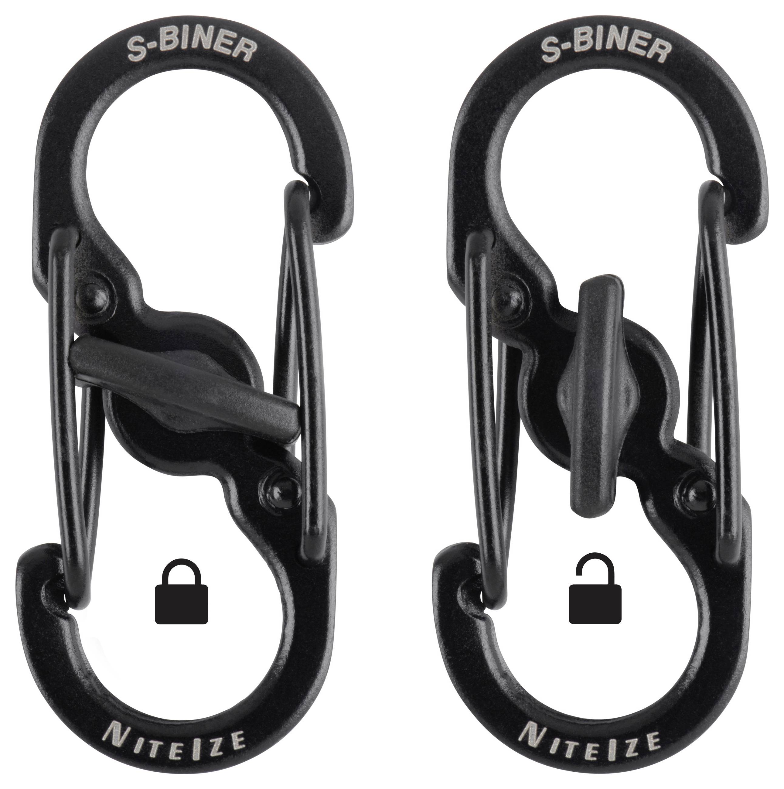NITE Ize NI-LSBM-01-2R3 Karabiner MicroLock S-Biner 2 35mm x 15mm x 7mm 2St.