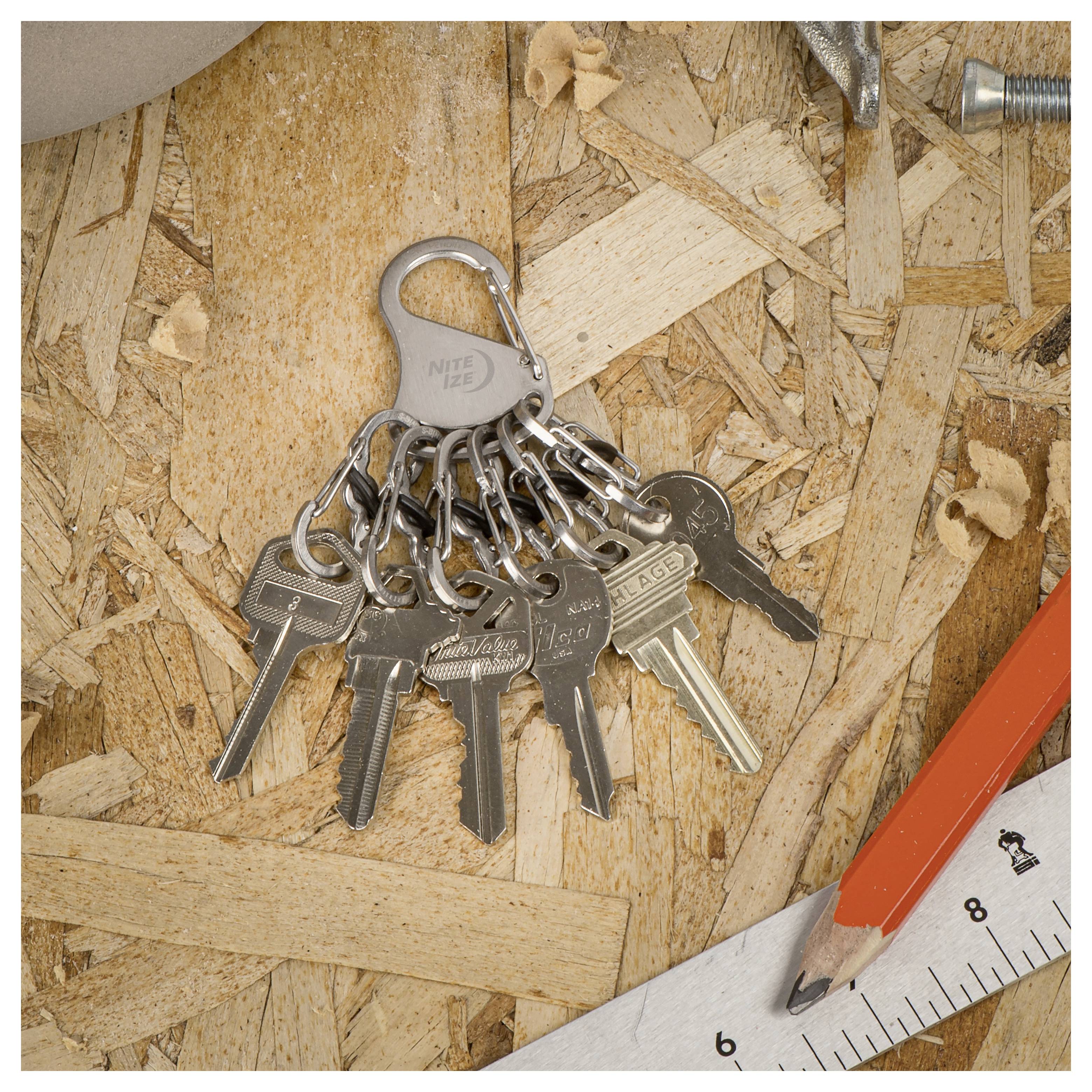 NITE Ize Schlüssel-Karabiner NI-KLK-11-R3 KeyRack Locker Silber 1 St.