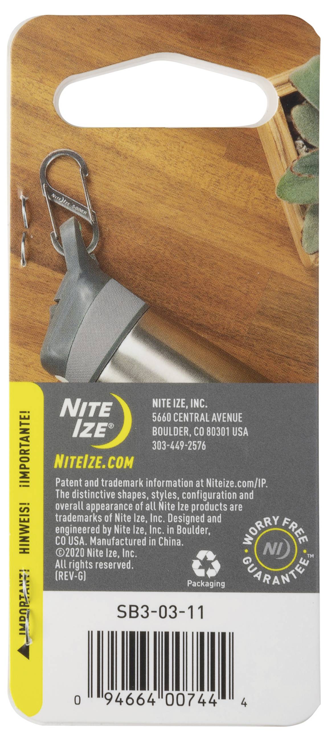 NITE Ize NI-SB3-03-11 Karabiner S-Biner Gr. 3 67mm x 29mm 1St.